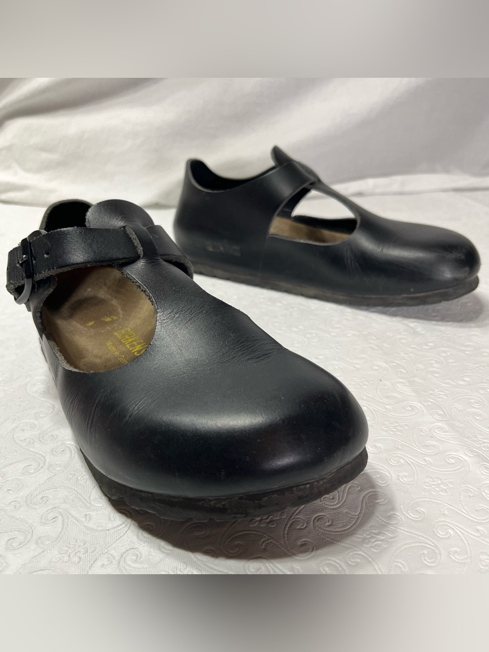 Birkenstock Paris Mary Jane Shoes Black Leather Womens EU 35 Classic German Clog - Picture 4 of 16